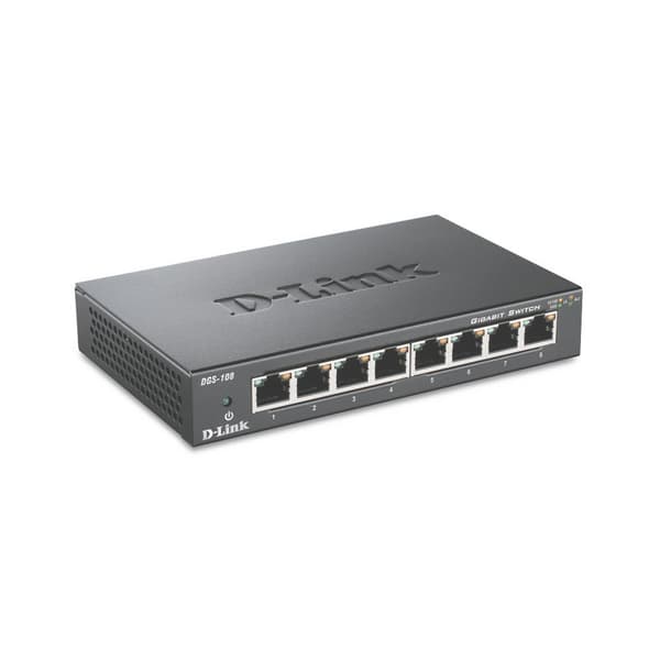 D-Link DGS-108 Svart
