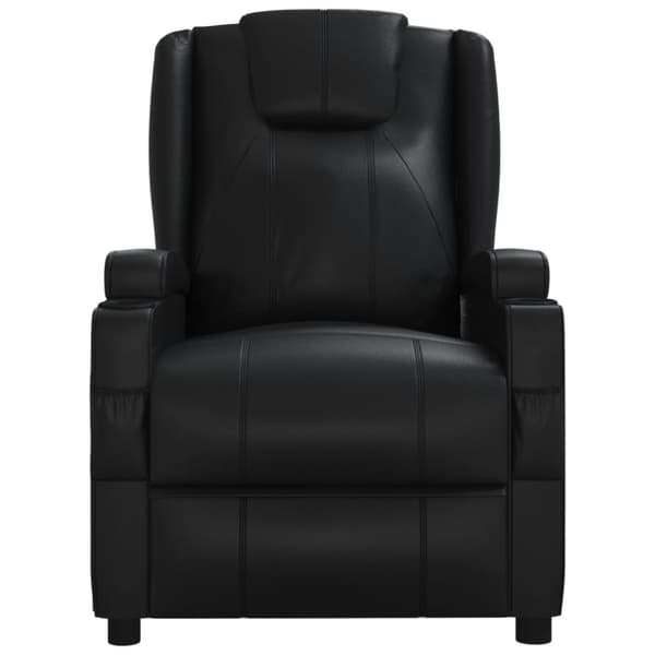 Reclinerfåtölj svart konstläder