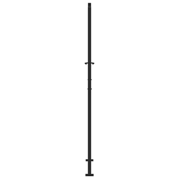 Trädgårdsgrind svart 100x200 cm stål ljusdesign