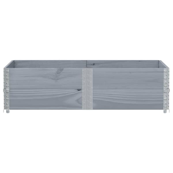 Odlingslåda grå 150x100 cm massivt furuträ