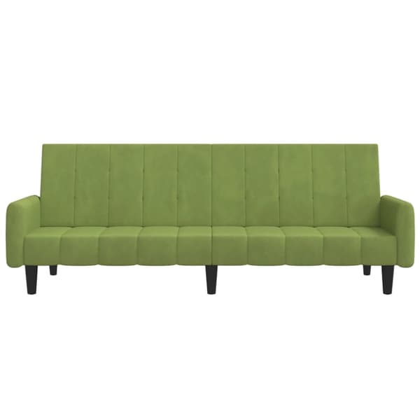 Bäddsoffa 2-sits ljusgrön sammet