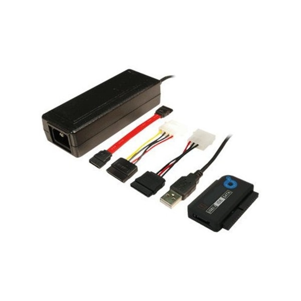 LogiLink Adapter USB 2.0 to 2,5 + 3,5 Zoll IDE + SATA HDD OTB - kontrollerkort - ATA / SATA 1.5Gb/s - USB 2.0 Svart
