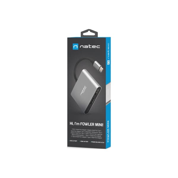 Natec Fowler Mini - dockningsstation - USB-C - HDMI