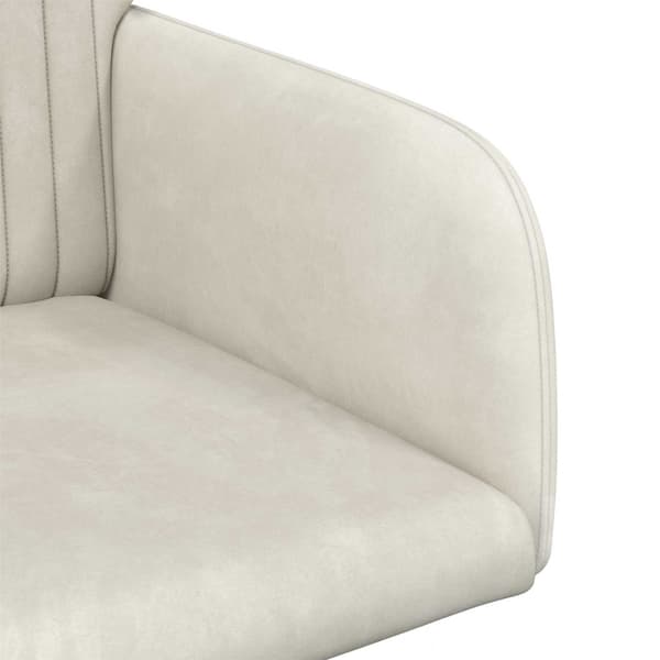 Matstolar 4 pcs Sammet Gräddvit 55 x 50 x 84 cm