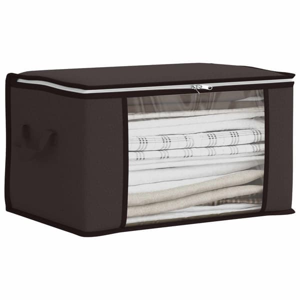 Förvaringslåda med transparent sidofönster 6 pcs Antracit