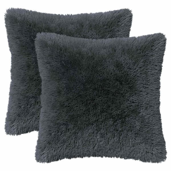 Kudde med kudde HEERLEN 2 st Antracit PV Fleece
