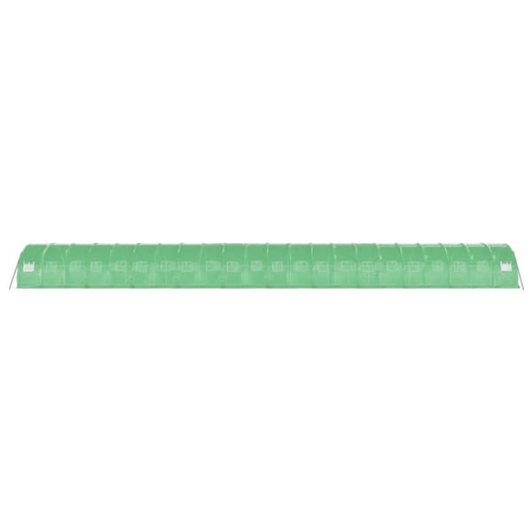 Växthus med stålram grön 66 m² 22x3x2 m
