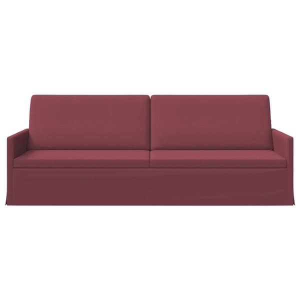 3-sitssoffa Vinröd 220 x 81 x 82 cm Tyg