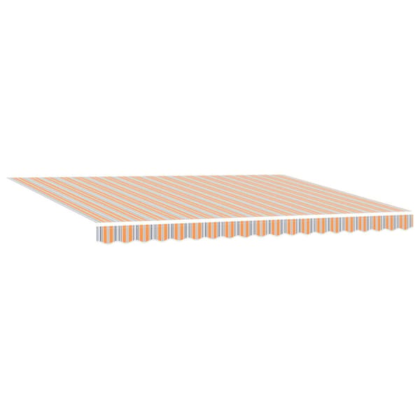 Manuell markisram med LED-lampor 4,5 × 3,5 m