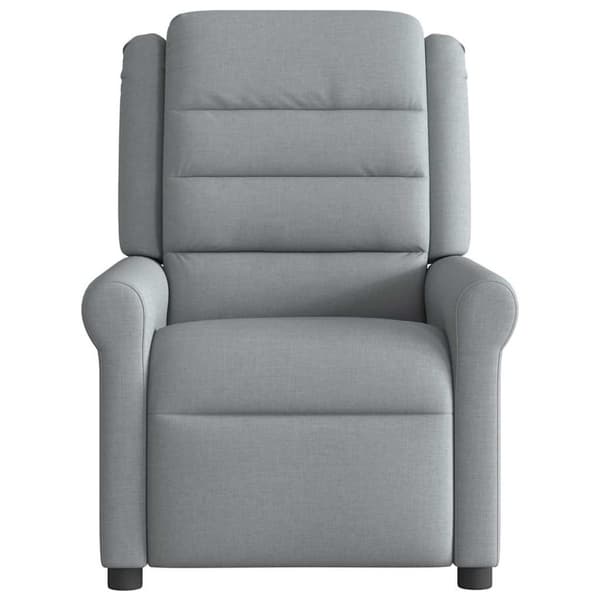 Reclinerfåtölj ljusgrå tyg