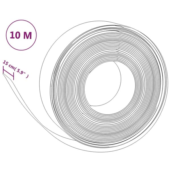 Rabattkant brun 2 st 10 m 15 cm polyeten