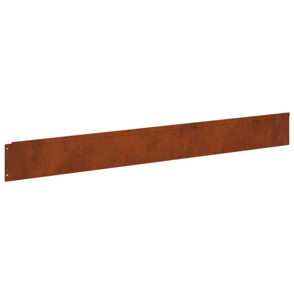 Kant för gräsmatta 30 pcs 100 x 12 cm Stål Rostig