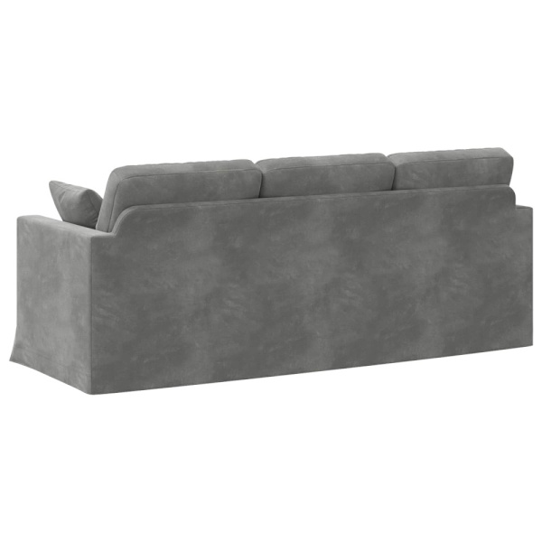 Soffa Mörkgrå 198 x 78 x 80 cm Sammet