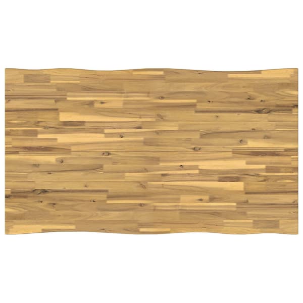 140 x 80 x 75 cm Massivt Akaciaträ Vit Rektangulär