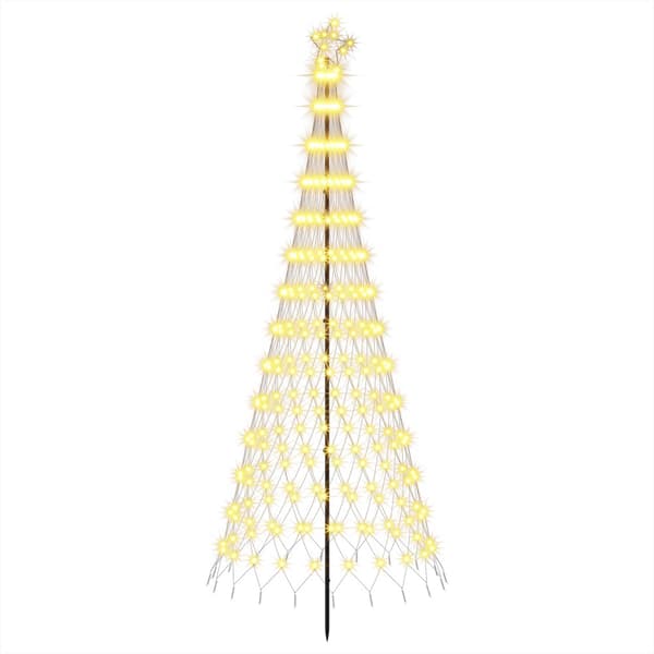 LED Julgran 250 cm 290 LED-lampor Varmvit Järn Svart
