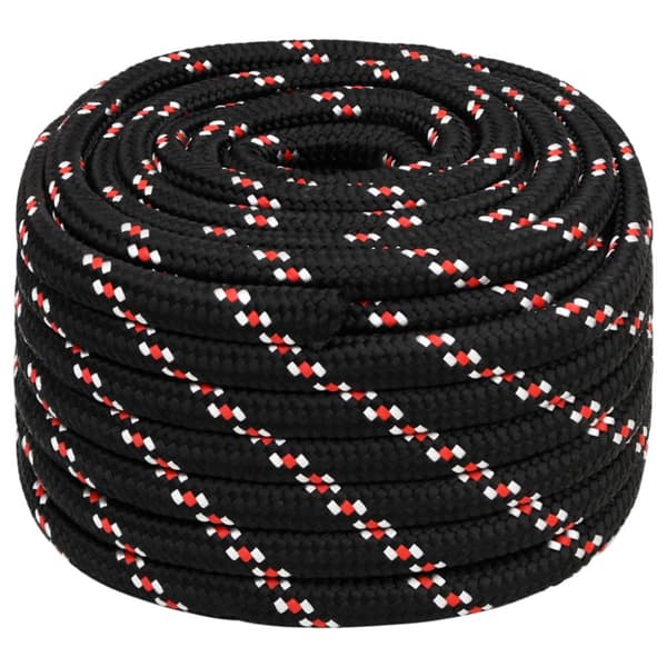 Båtlina svart 20 mm 100 m polypropen