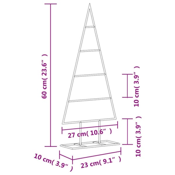 Julgran i metall svart 60 cm
