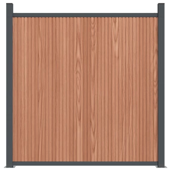 Staketpanel WPC brun 180x186 cm
