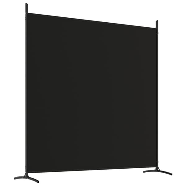 Rumsavdelare 3 paneler svart 525x180 cm tyg