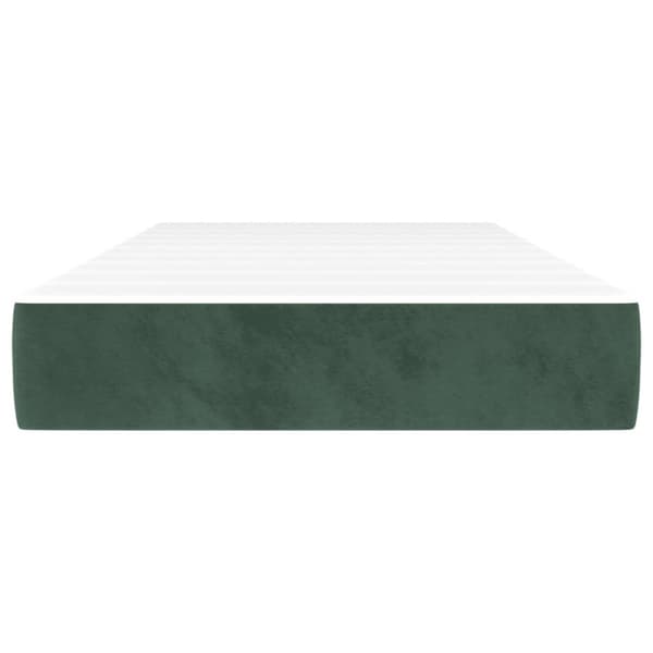 Pocketresårmadrass medium mörkgrön 90x200x20 cm sammet