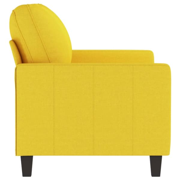 2-sitssoffa ljusggul 120 cm tyg