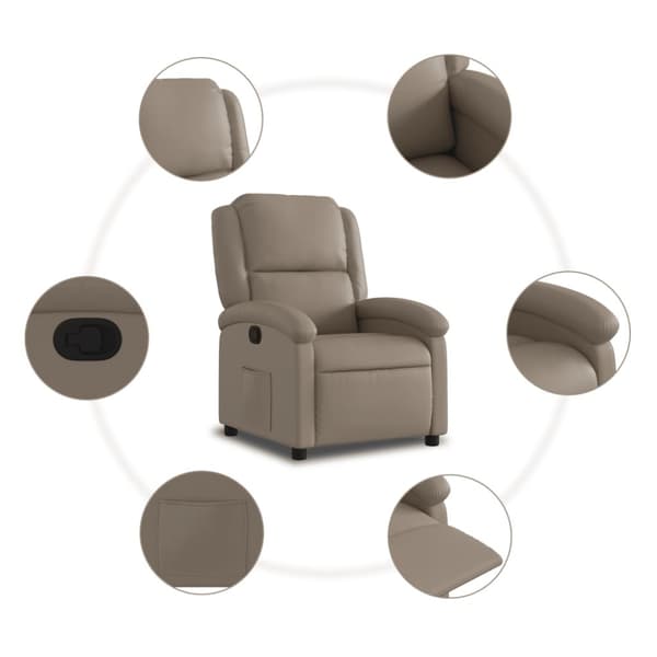 Reclinerfåtölj cappuccino konstläder