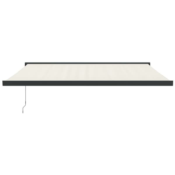 Markis infällbar gräddvit 4,5x3 m tyg&aluminium