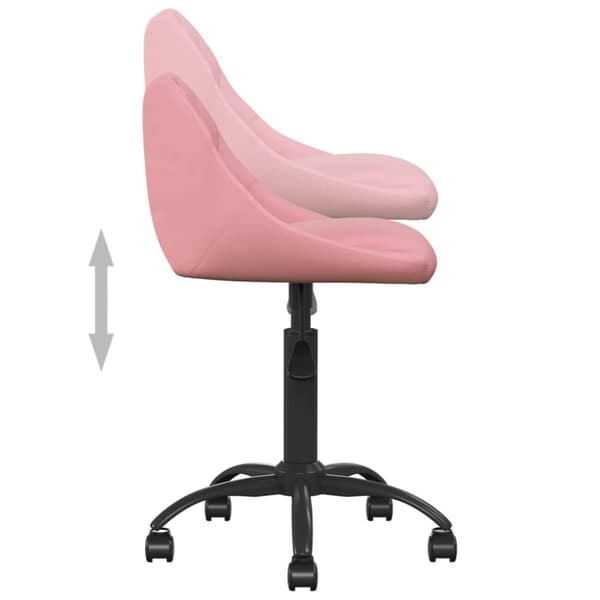 Kontorsstol rosa sammet