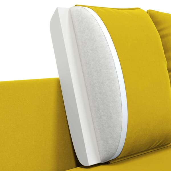 3-Sits soffa 3-sits Gul 222 x 81 x 89 cm Sammet