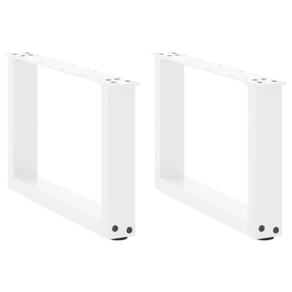 Soffbordsben U-formade 2 st vita 50x(30-31) cm stål
