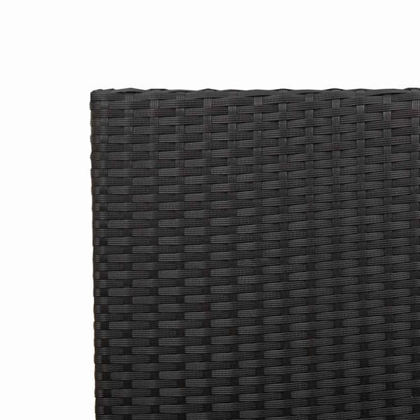 Trädgårds stapelbara stolar 4 pcs Svart och Brunt