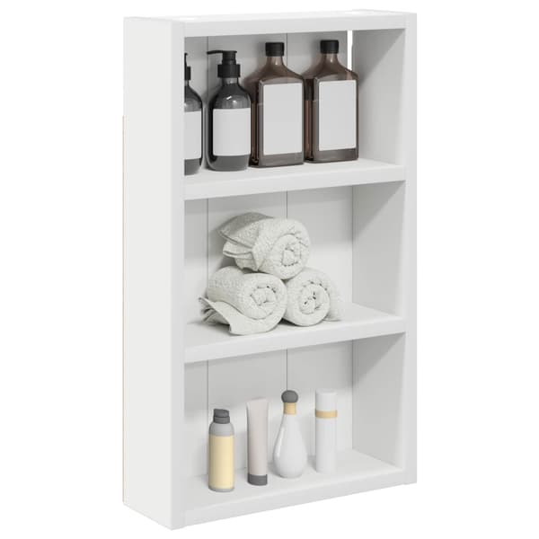 Badrumsväggskåp Vit 30 x 10 x 50 cm Konstruerat trä