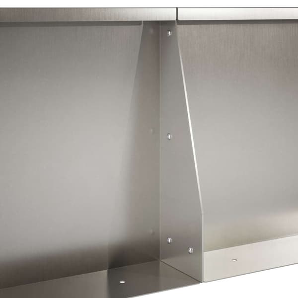 Stödvägg 2 st 50 x 50 x 50 cm Rostfritt stål Silver