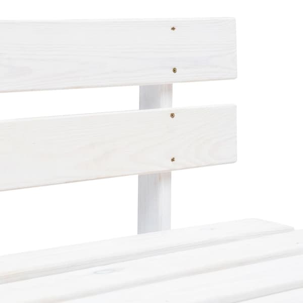 Mittensektion till pallsoffa vit impregnerad furu