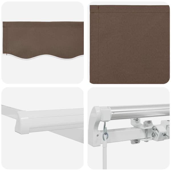 Utfällbar markis Taupe 500 × 300 cm Tyger och Stål