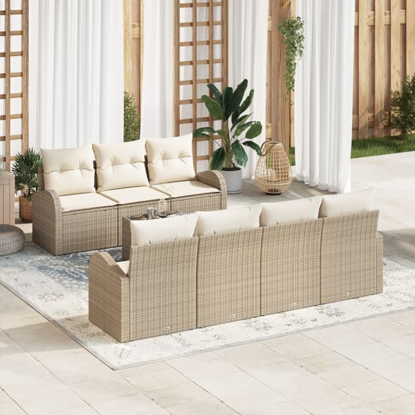 Trädgårdsoffset Beige 55 x 55 x 37 cm konstrotting