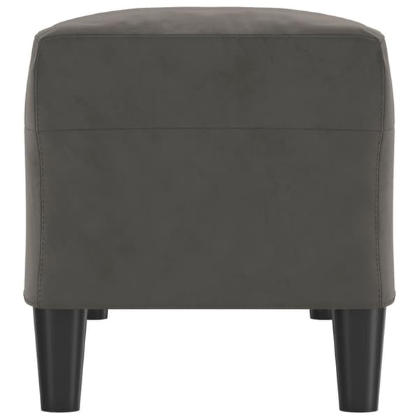 Bänk mörkgrå 100x35x41 cm sammet
