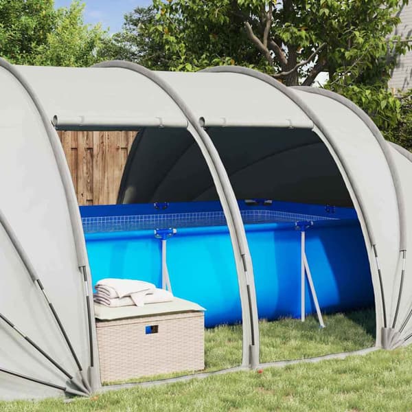 Pooltält Dome Grå 538 x 440 x 204 cm