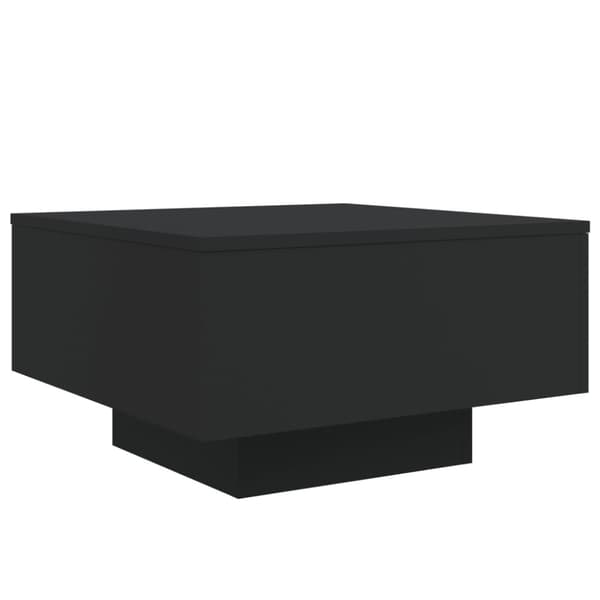 Soffbord med LED svart 55x55x31 cm