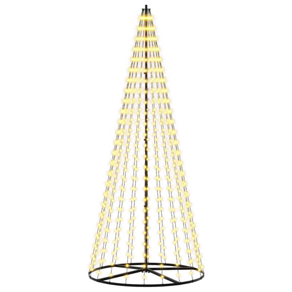 LED Julgran 235 cm 500 LED-lampor Varmvit Järn Svart
