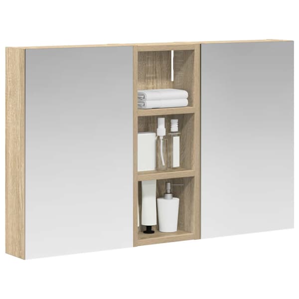 Badrumsskåpsset 3 st 80 x 10,5 x 50 cm Konstruerat trä