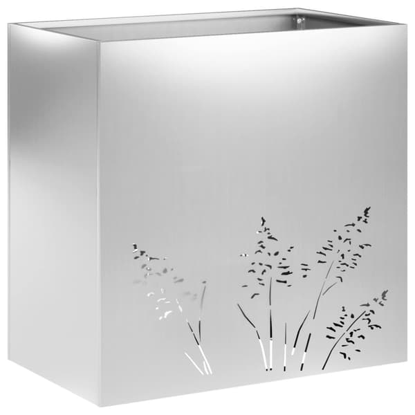 Trädgårdsplanterare 2 st Silver 50 x 30 x 49 cm