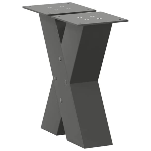 Soffbordsben X-formade 2 st antracit 40x(30-31) cm stål