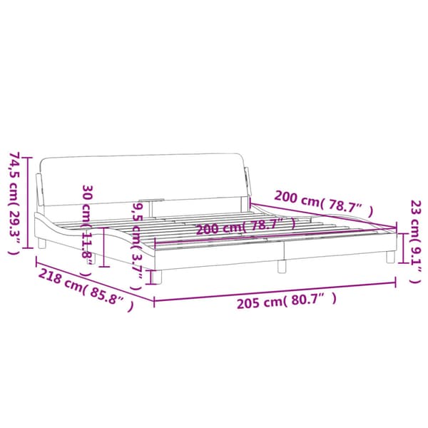 Bed Frame "Dover" Light Grey 200x200 cm Velvet