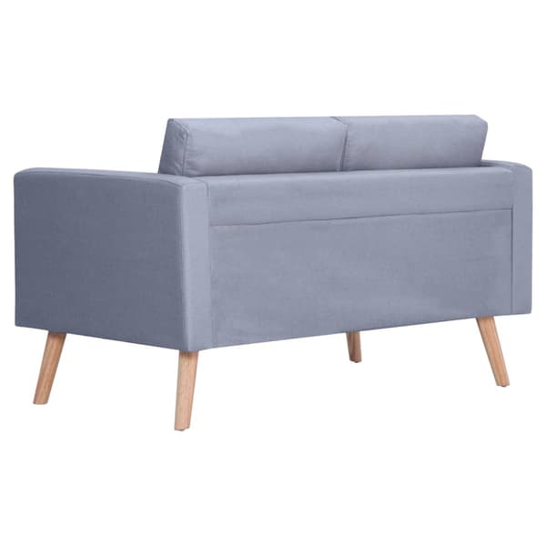 Soffa 2-sits tyg ljusgrå