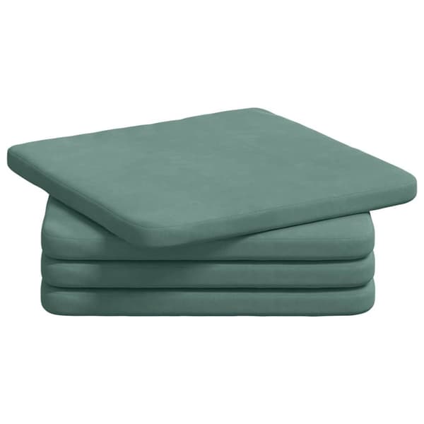 Sittkuddar 4 pcs Havgrön 40 x 40 x 3 cm Sammet