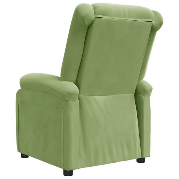 Reclinerfåtölj ljusgrön sammet