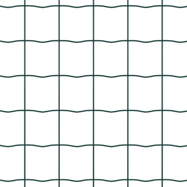 Euro Staket med Stöd 10 x 1 m PVC-belagda stål Grön Mesh