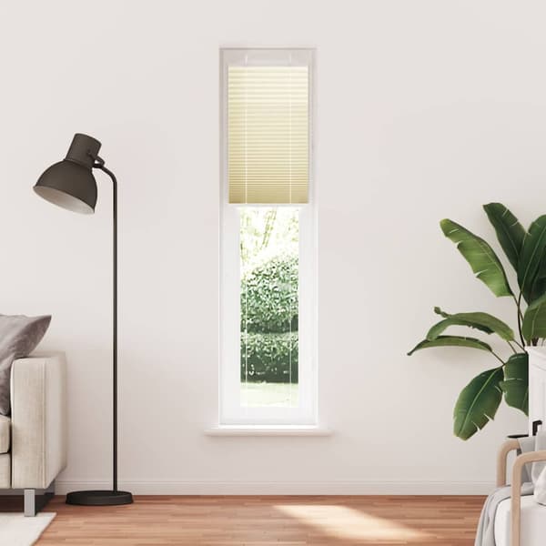 Plisserad persienn cremefärgad 50x200cm tyg bredd 49,4cm