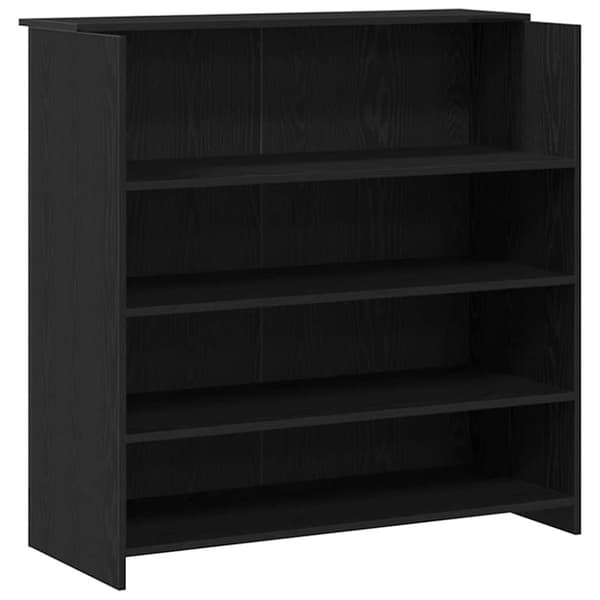 Receptionsdisk svart ek 200x50x103,5 cm konstruerat trä